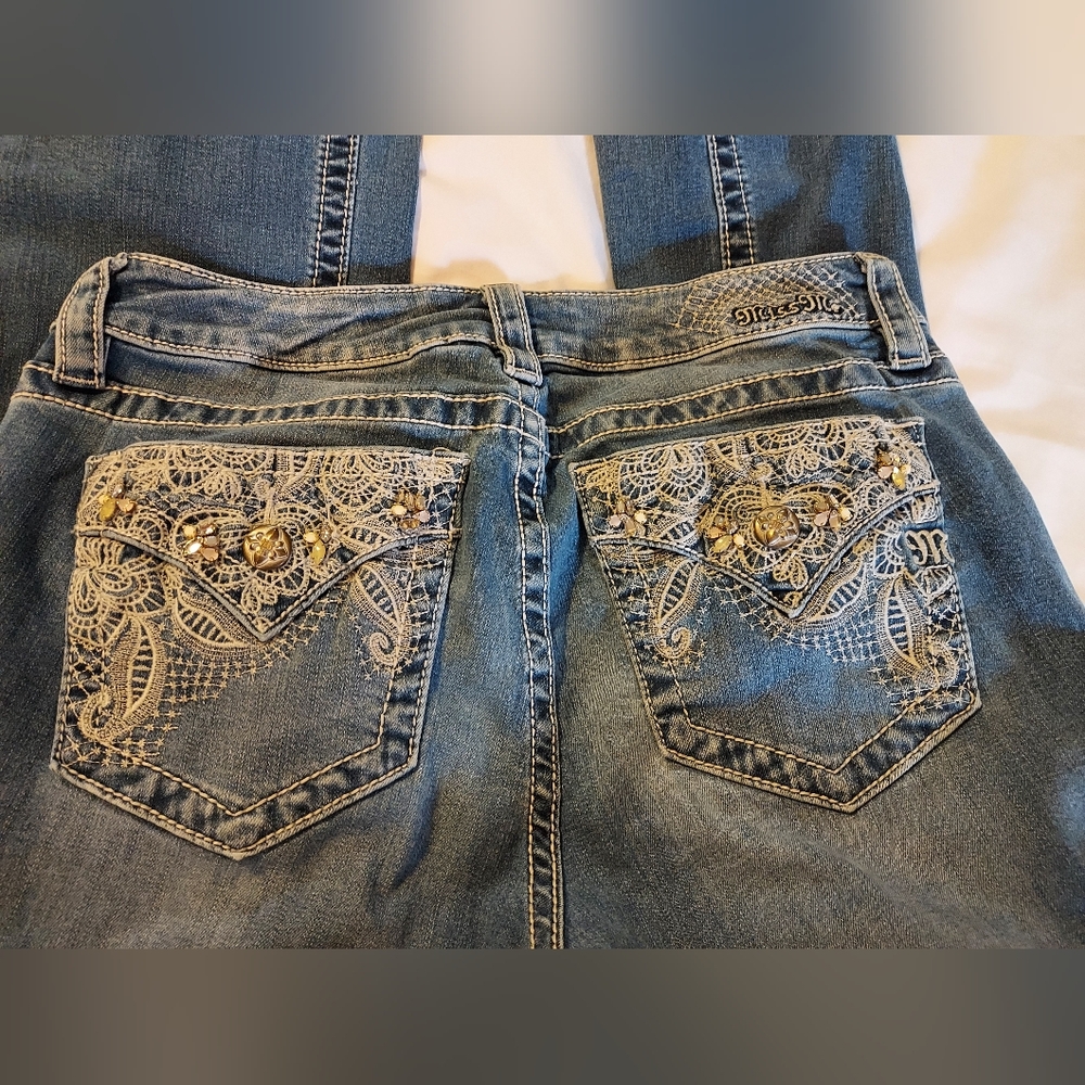 Miss Me Mid-rise Slim Boot Jeans with Intricate Embroidery And Beading - Picture 10 of 10
